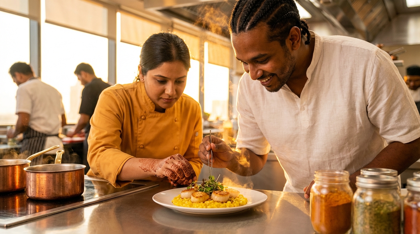 Diverse Flavors And Modern Kitchen Representation