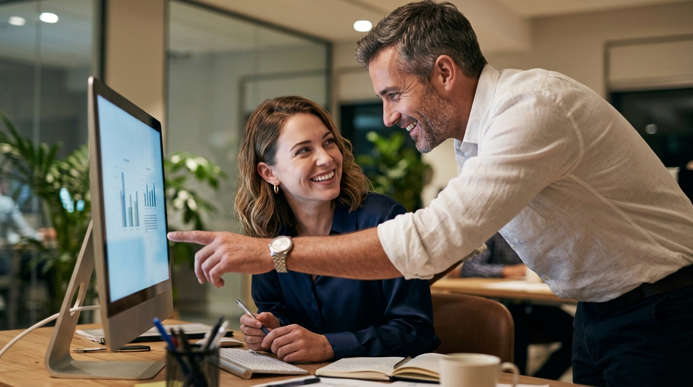 Mentorship Moments And Secret Desk Side Smirk