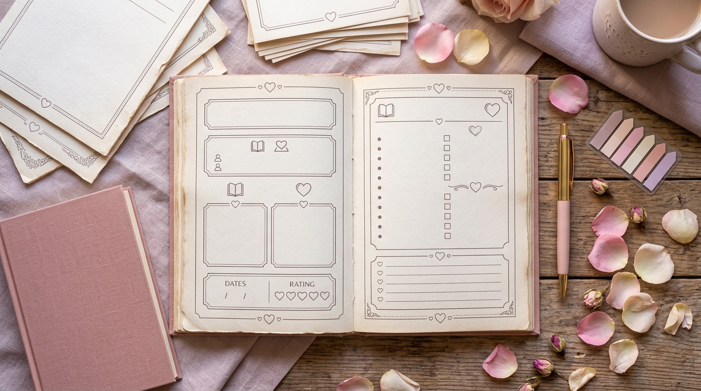 Romance Reading Journal Ideas, Pages, And Printable Trackers Printable TBR And Reading Challenges